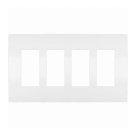 Pass & Seymour WHT 4G Dec WallPlate RWP264WCC6